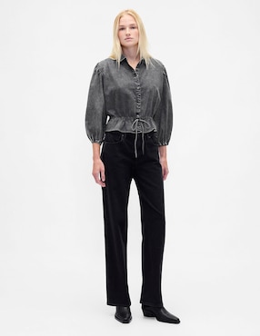 Blusa camisera manga 3/4 para mujer
