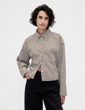 Camisa de algodón manga larga para mujer