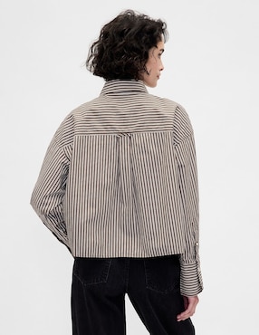 Camisa de algodón manga larga para mujer