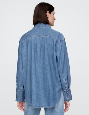 Camisa de algodón manga larga para mujer