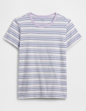 Playera manga corta cuello redondo para mujer