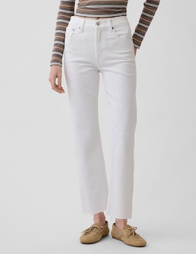 Jeans slim a la cintura para mujer