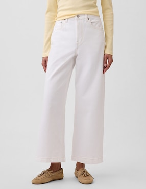 Jeans relaxed wide leg cintura alta para mujer
