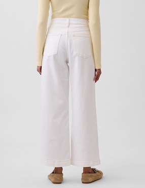 Jeans relaxed wide leg cintura alta para mujer
