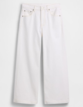 Jeans relaxed wide leg cintura alta para mujer