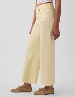 Jeans relaxed wide leg cintura alta para mujer