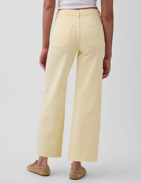 Jeans relaxed wide leg cintura alta para mujer