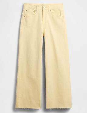 Jeans relaxed wide leg cintura alta para mujer