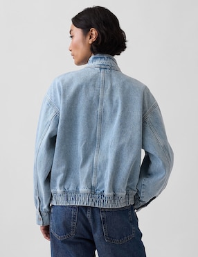 Chamarra bomber de mezclilla para mujer