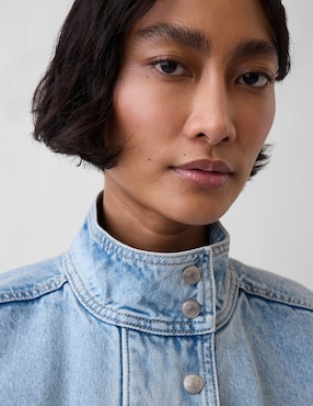Chamarra bomber de mezclilla para mujer
