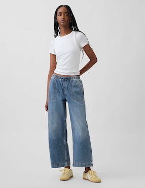 Jeans relaxed loose cintura para mujer