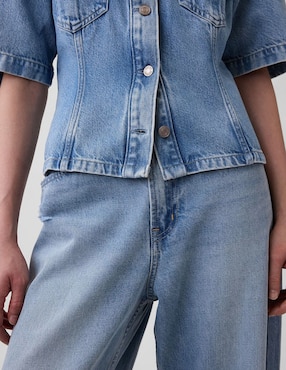 Blusa manga al codo para mujer