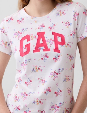 Playera manga corta cuello redondo para mujer
