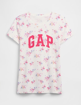 Playera manga corta cuello redondo para mujer
