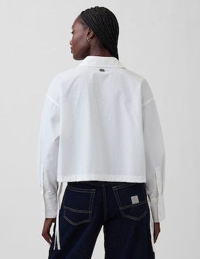Camisa de algodón manga larga para mujer