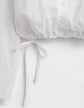 Camisa de algodón manga larga para mujer