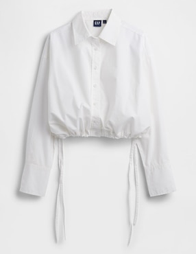 Camisa de algodón manga larga para mujer
