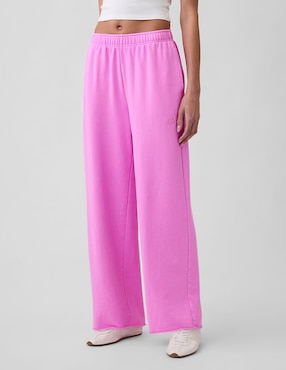 Pants regular con elástico para mujer