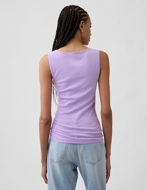 Playera tank cuello redondo para mujer