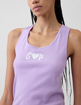 Playera tank cuello redondo para mujer