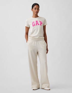 Playera manga corta cuello redondo para mujer