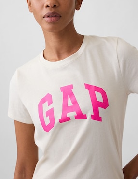 Playera manga corta cuello redondo para mujer