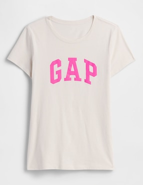 Playera manga corta cuello redondo para mujer