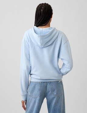 Sudadera con capucha y bolsa para mujer