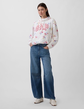 Sudadera con capucha y bolsa para mujer