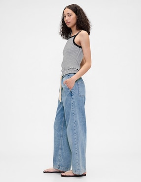 Jeans relaxed wide leg para mujer