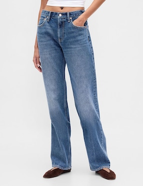 Jeans relaxed straight para mujer