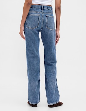 Jeans relaxed straight para mujer