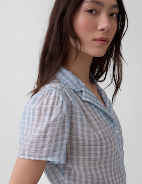 Blusa manga corta para mujer