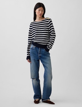 Suéter cuello redondo para mujer