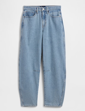 Jeans relaxed barrel para mujer