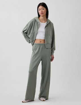 Pants regular con elástico para mujer