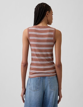 Playera tank cuello redondo para mujer