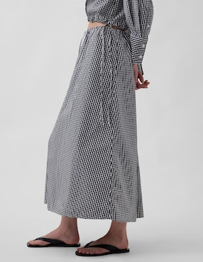 Falda crop cintura alta