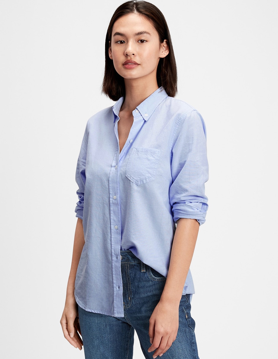 Camisa de algodón manga larga para mujer 1