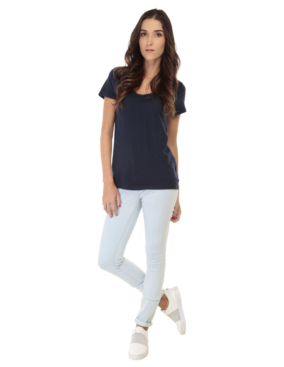PLAYERA GAP 646452 L, CH, AZUL OBSCURO