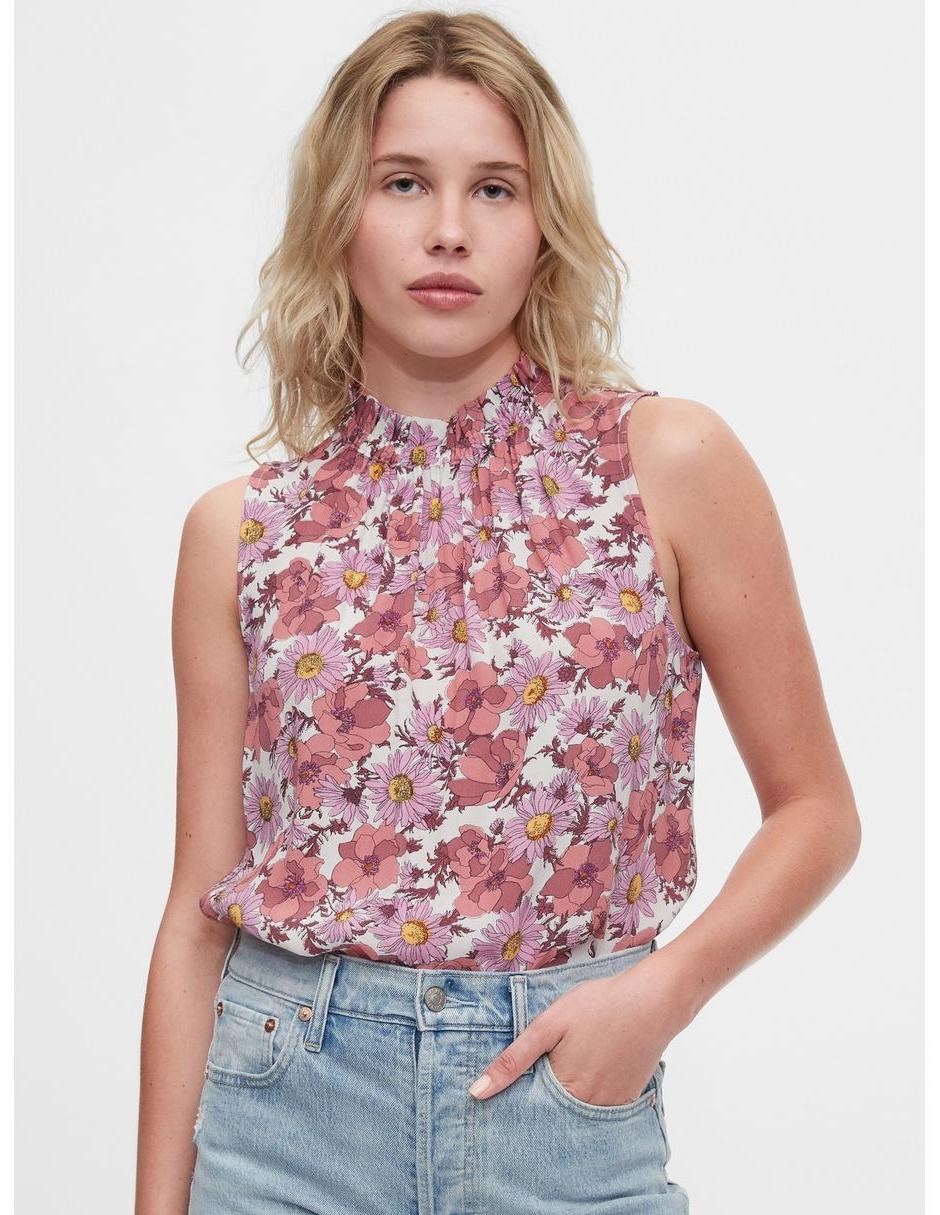 Blusa Gap sin manga corte regular fit estampado floral en Liverpool