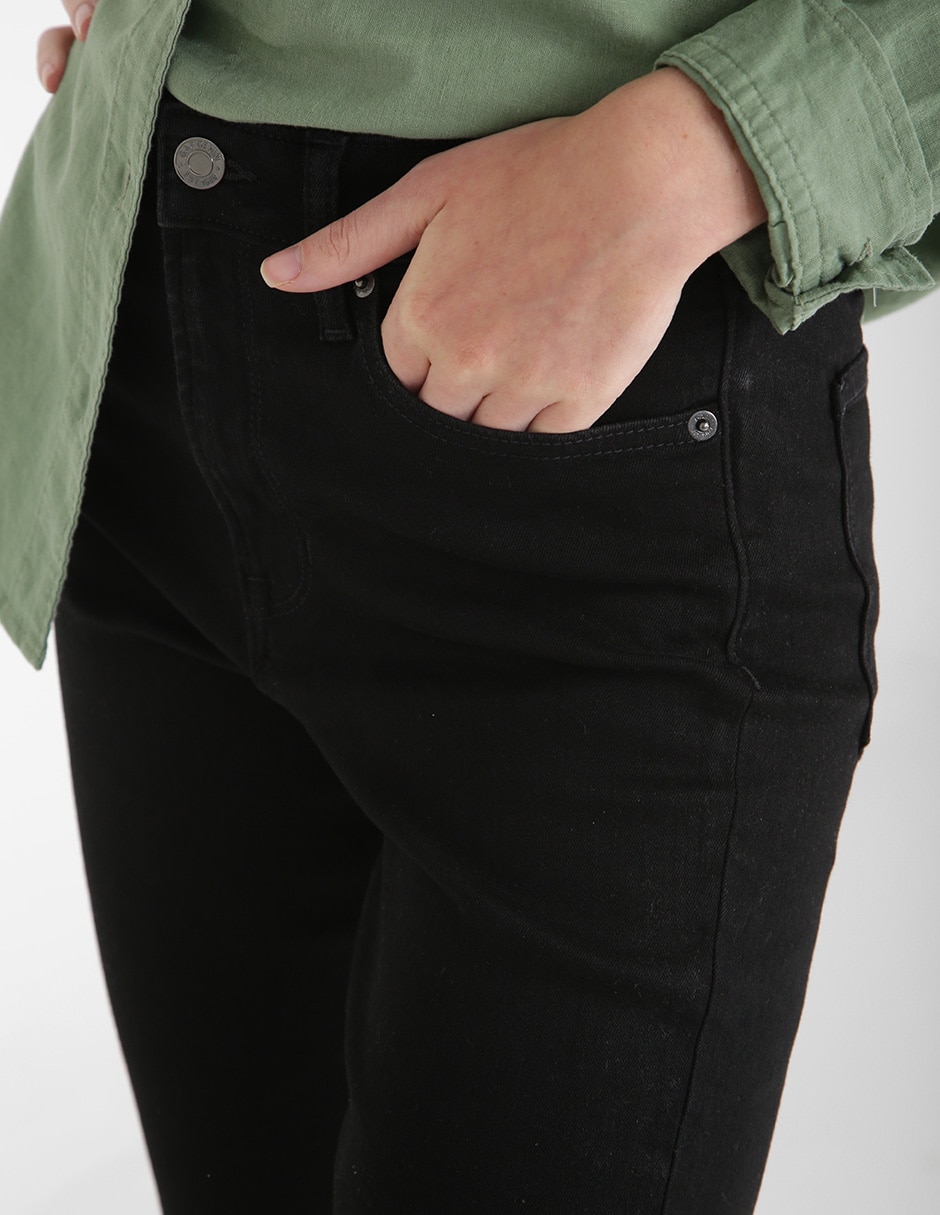 Jeans skinny Opp's lavado obscuro corte cintura alta para mujer