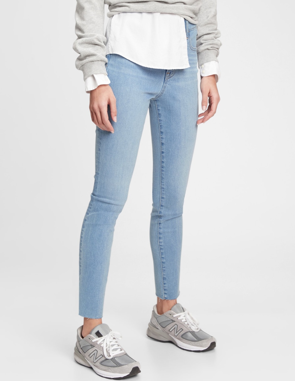 Jeans skinny GAP claro corte cintura para mujer en GAP