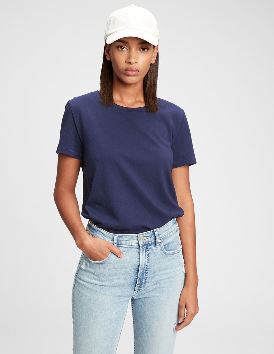 Playera manga corta cuello redondo para mujer Ultrasoft GAP México