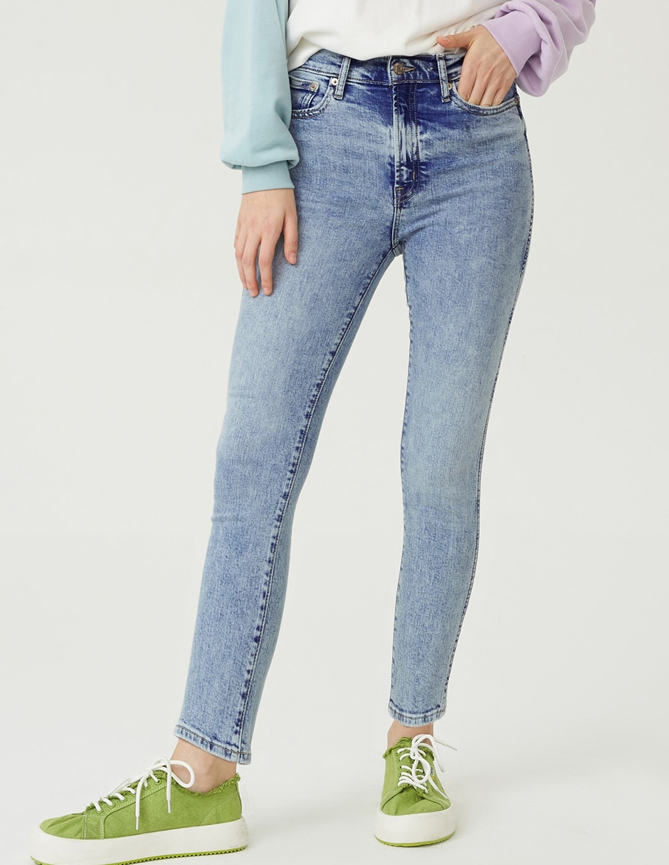 Jeans slim GAP lavado claro corte cintura alta mujer Liverpool.com.mx