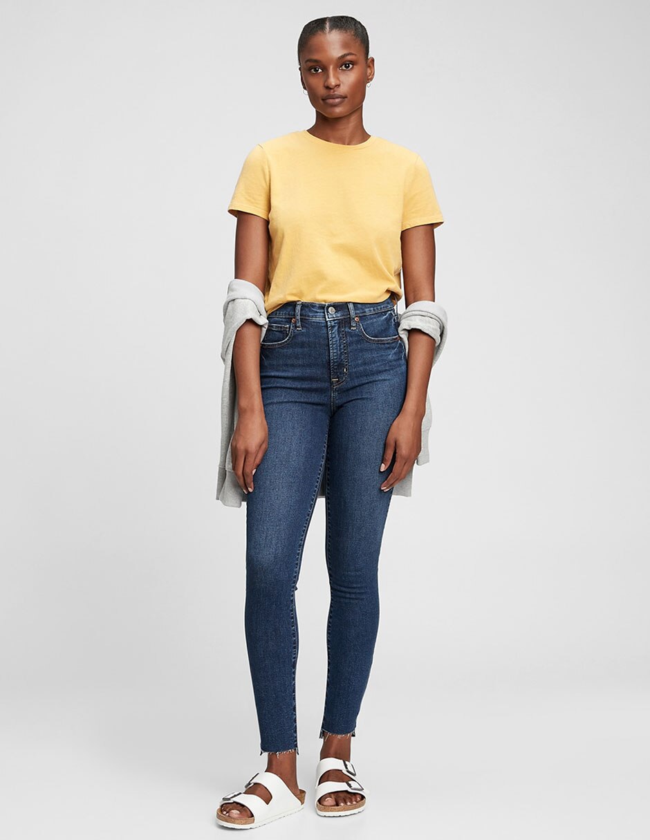 Jeans skinny GAP lavado obscuro corte cintura para mujer en GAP