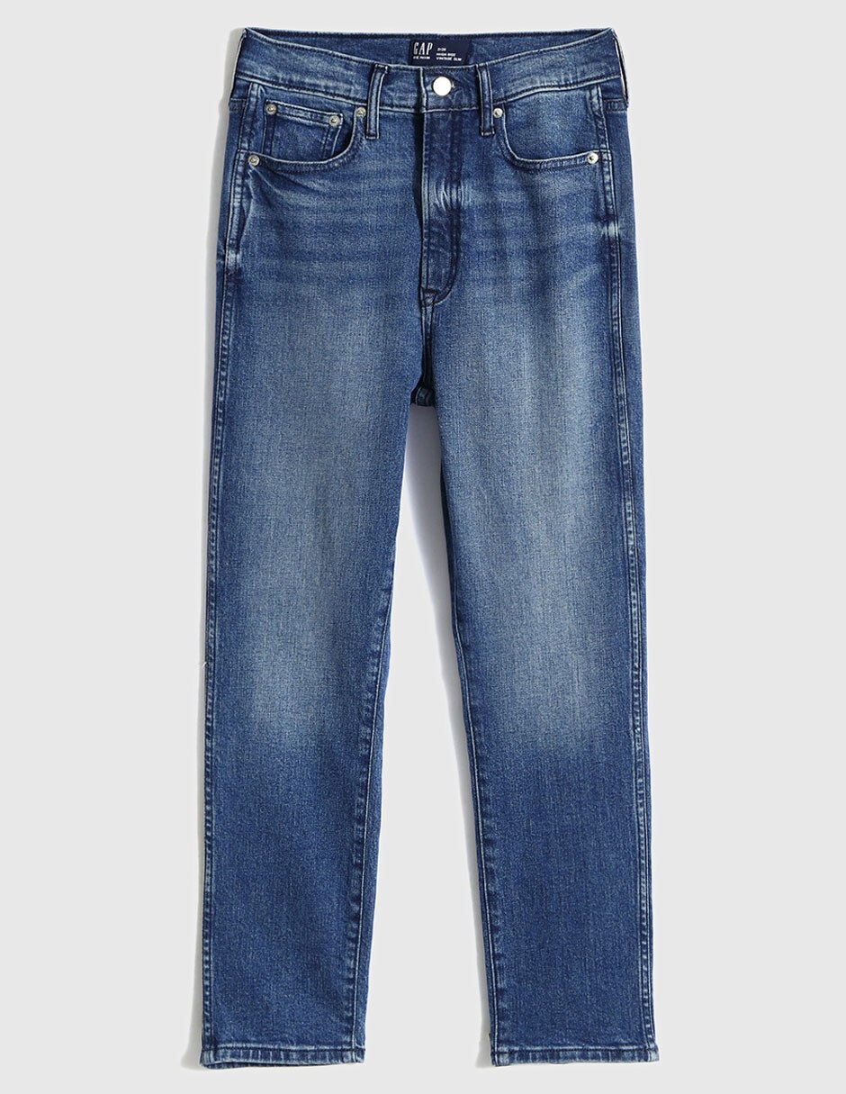 Jeans slim GAP lavado deslavado corte a la cintura para mujer en Liverpool