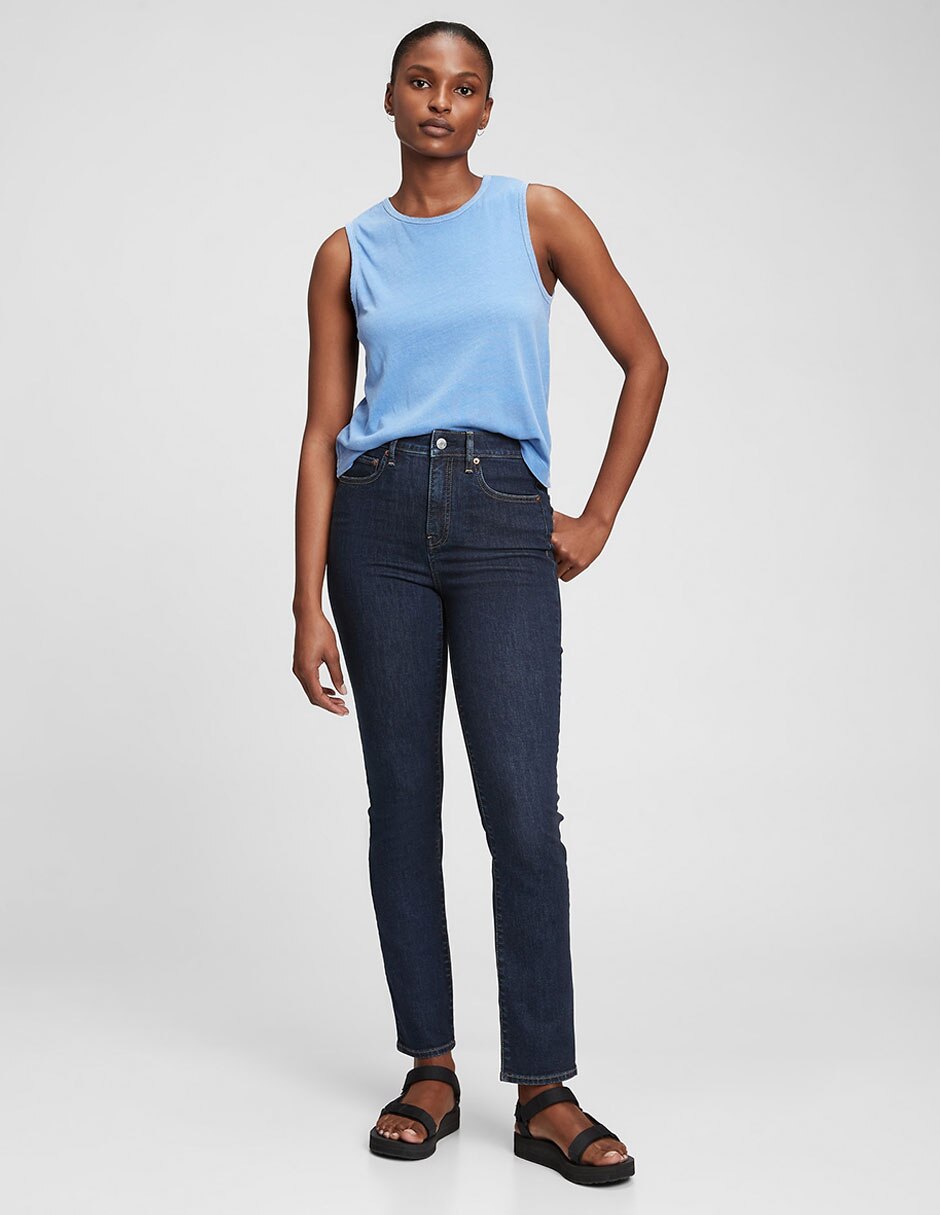 Jeans slim GAP lavado obscuro corte cintura para mujer en GAP
