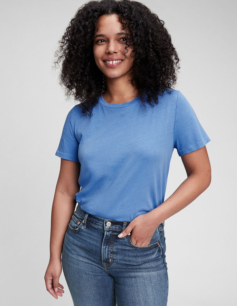 Playera manga corta cuello redondo para mujer Ultrasoft