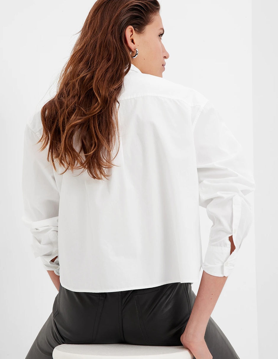 Camisa de algodón manga larga para mujer 2